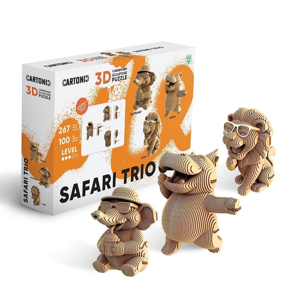 Картонний конструктор "Cartonic 3D Puzzle SAFARI TRIO", CARTTRIOSAF