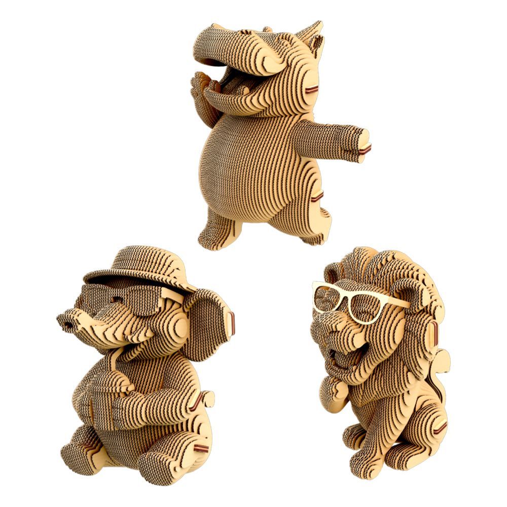 Картонний конструктор "Cartonic 3D Puzzle SAFARI TRIO", CARTTRIOSAF 2