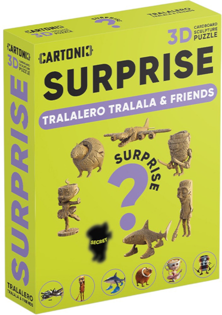 Картонний конструктор "Cartonic 3D Puzzle SURPRISE TRALALERO TRALALA & FRIENDS", CARTSURPTRA 1