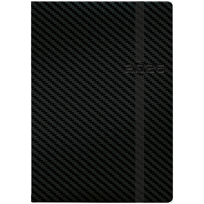 Щоденник 2026 Стандарт Soft Carbon, чорний, 73-795 31 906