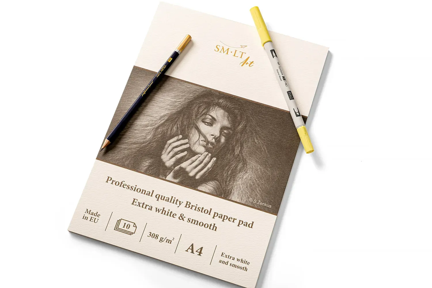 Склейка для графіки А3 Pro Create 10 арк., 308 г/м2, екстрабілий папір Bristol, Smiltainis 3