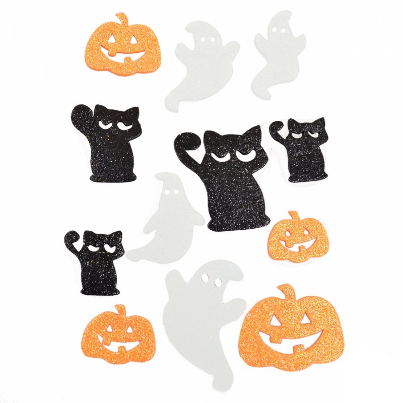 Набір декоративних наклейок Yes! Fun c глітером для Хеллоуїна № 5, 12 шт., 973535 Набір декоративних наклейок Yes! Fun c глітером для Хеллоуїна № 5, 12 шт., 973535