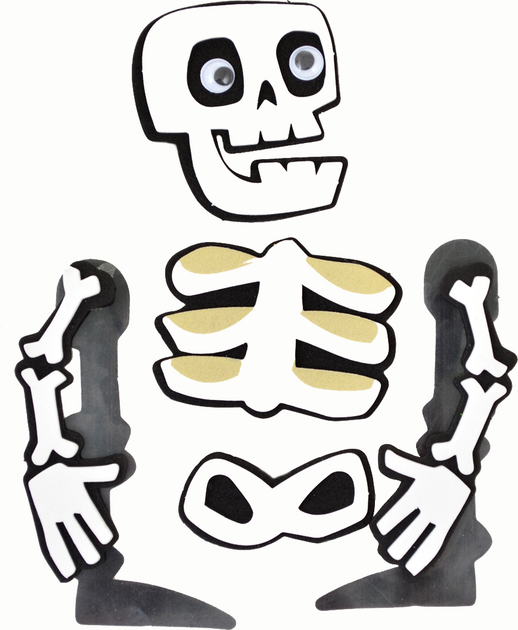 Набор стикеров Yes! Fun для Хэллоуина "Скелет", 973528 Набор стикеров Yes! Fun для Хэллоуина "Скелет", 973528
