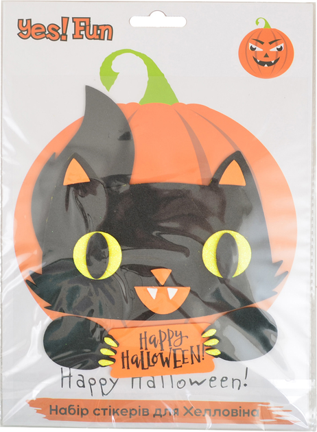 Набір стікерів Yes! Fun для Хеллоуїна "Чорний кіт", 973530 1