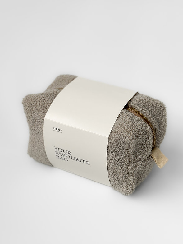 Косметичка TEDDY кольору світло сірий середня КВАДРАТ, WW002-2 1