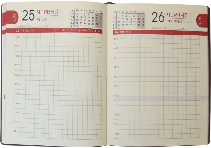 Дневник датированный А6, 320 стр., кожзам, арт.9917 2