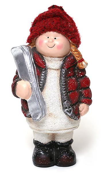 Декоративна статуетка дівчинка з лижами NY01-44