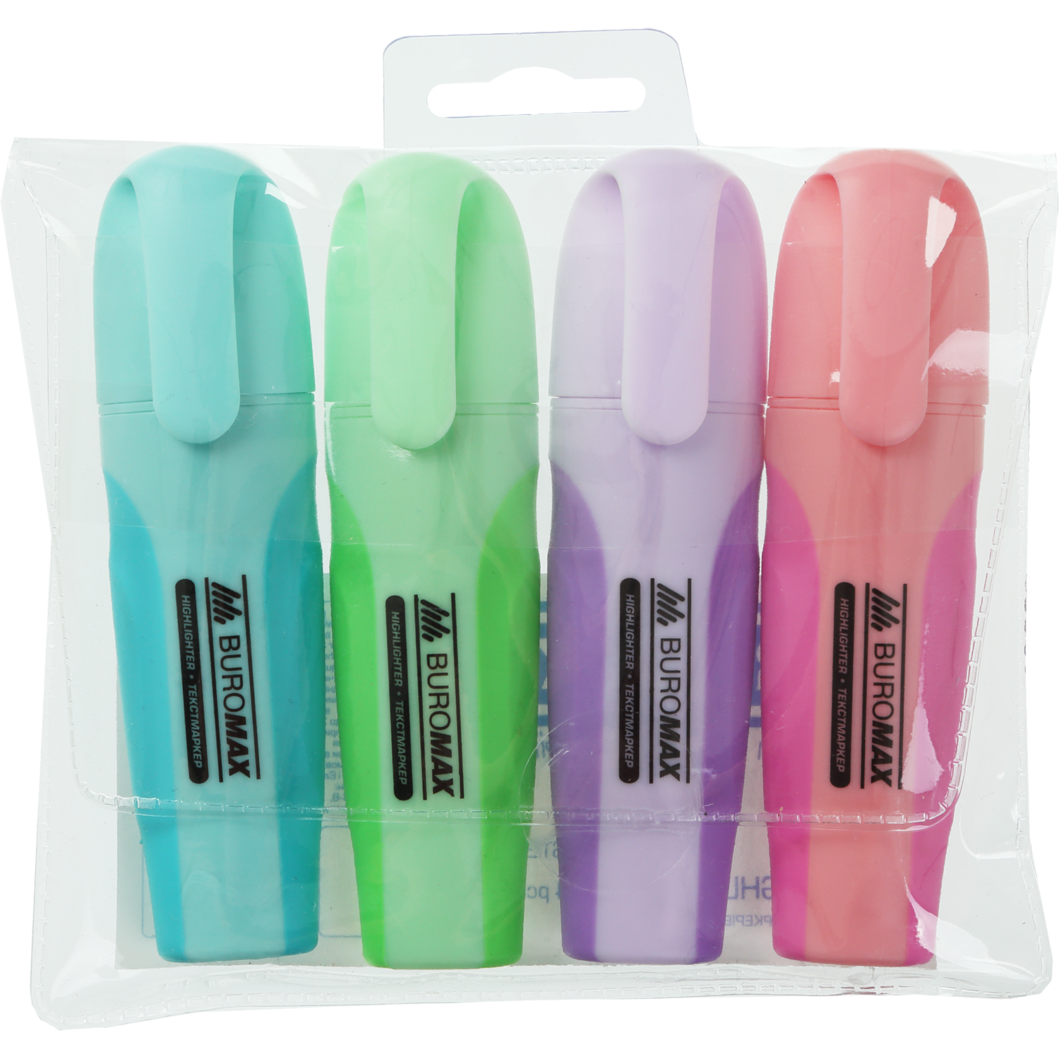 Набір текст-маркерів Pastel з гум. вставками, 4 шт, BM.8905-94 1