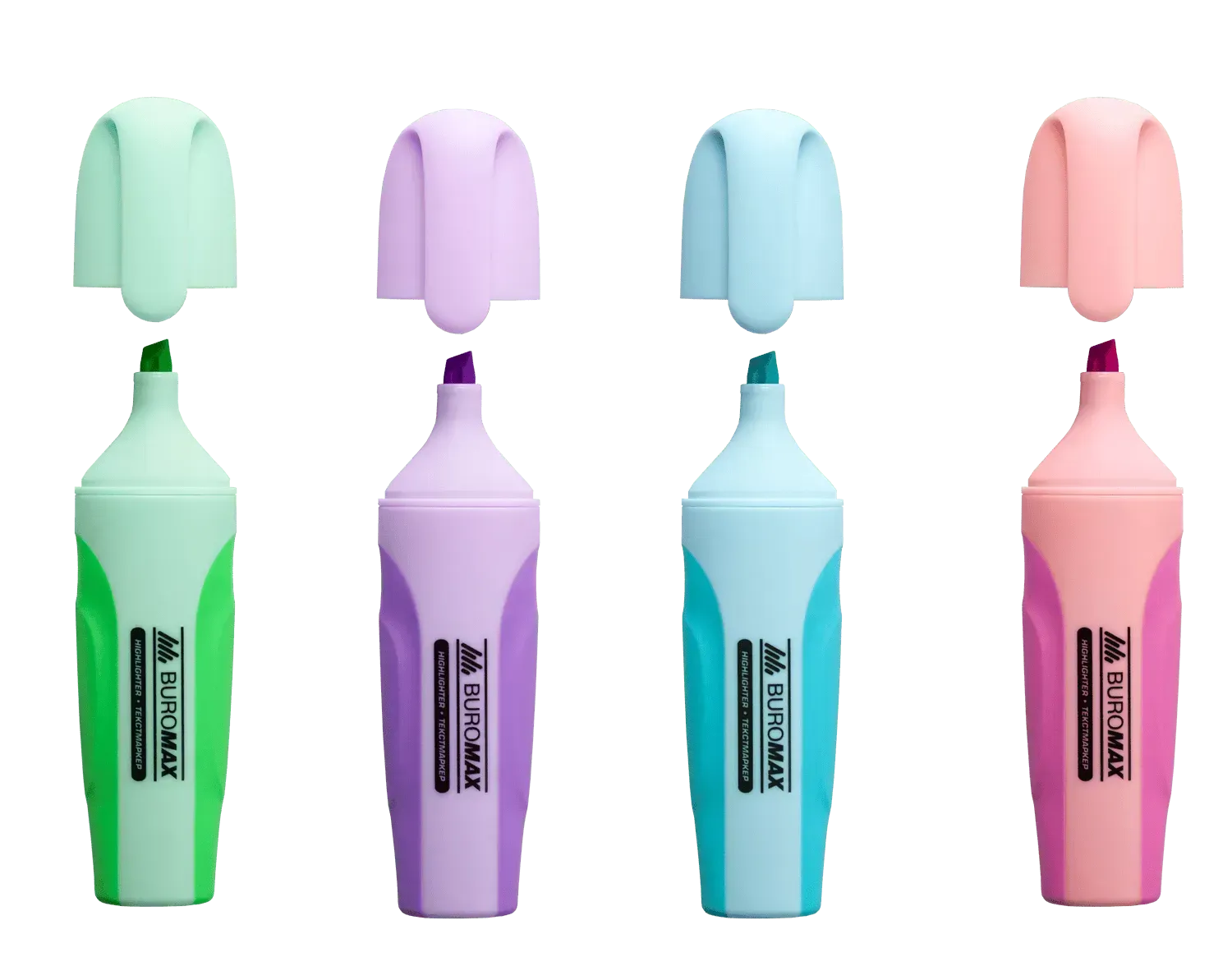 Набір текст-маркерів Pastel з гум. вставками, 4 шт, BM.8905-94 Набір текст-маркерів Pastel з гум. вставками, 4 шт, BM.8905-94