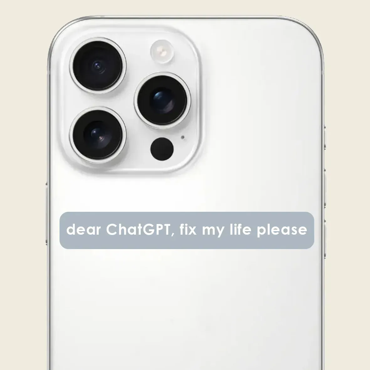 Стікер 3D "dear ChatGPT, fix my life please" Cobart