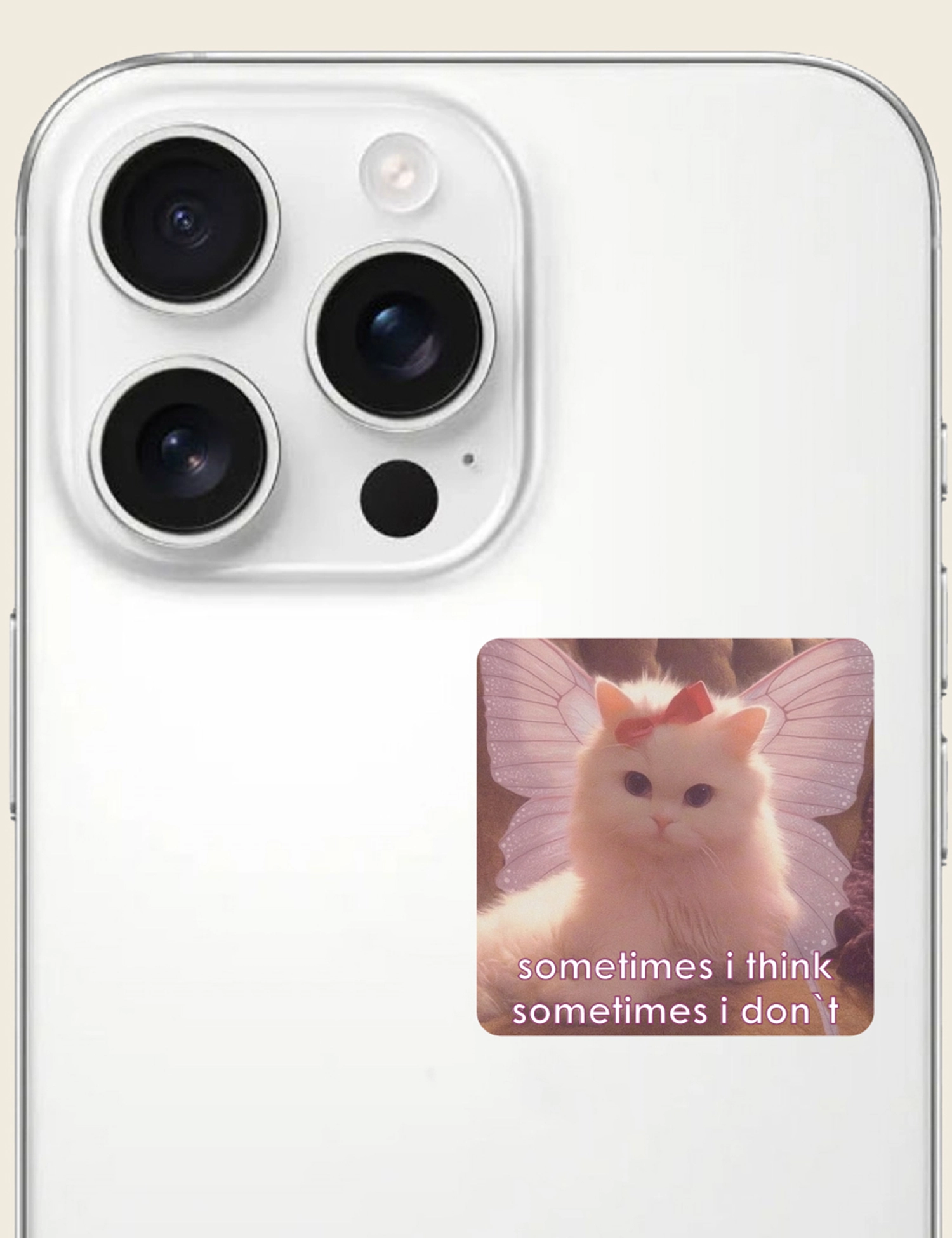 Стікер 3D "sometimes i think, sometimes i don`t" Cobart