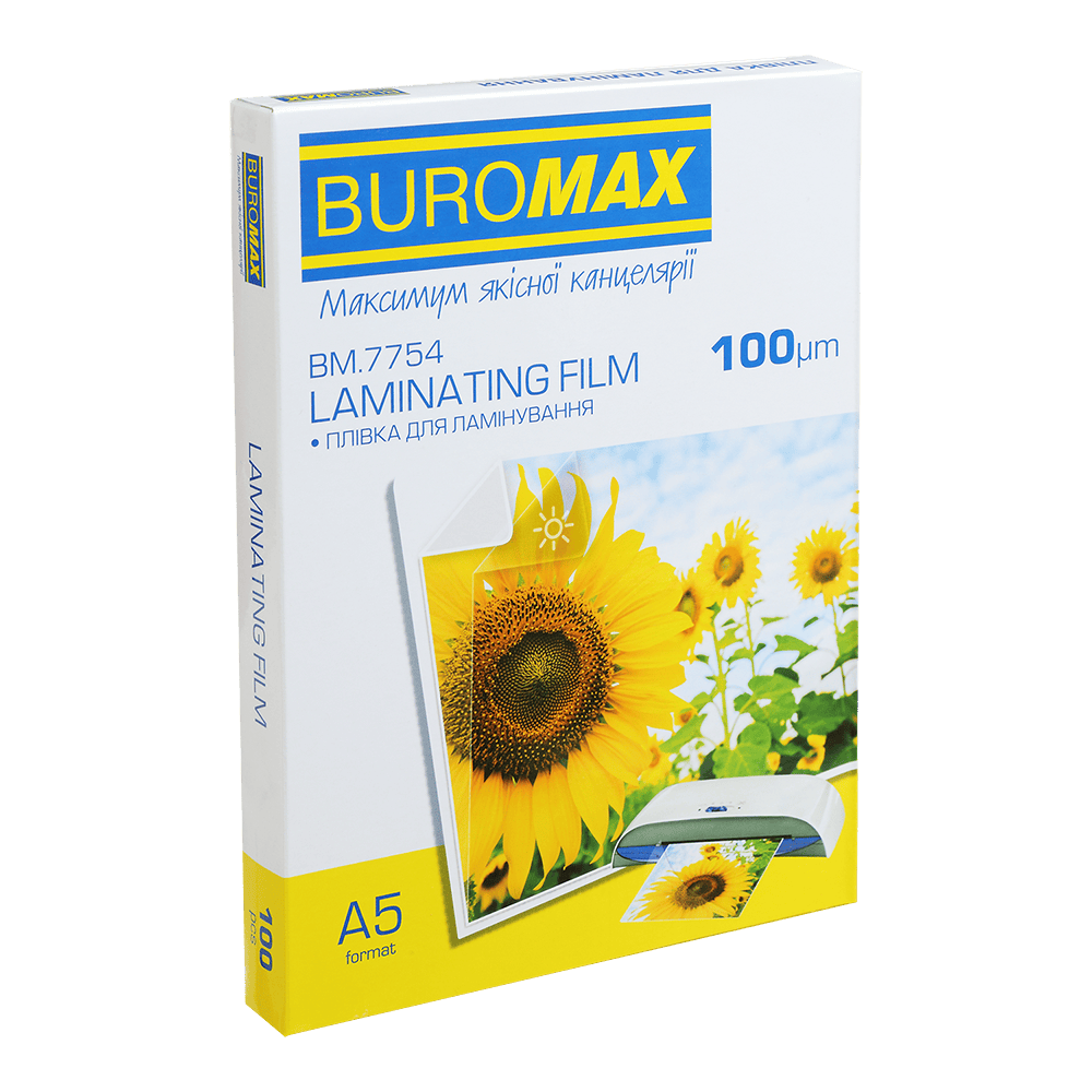 Плівка для ламінування 100мкм, A5 (154х216мм), 100 шт. BM.7754