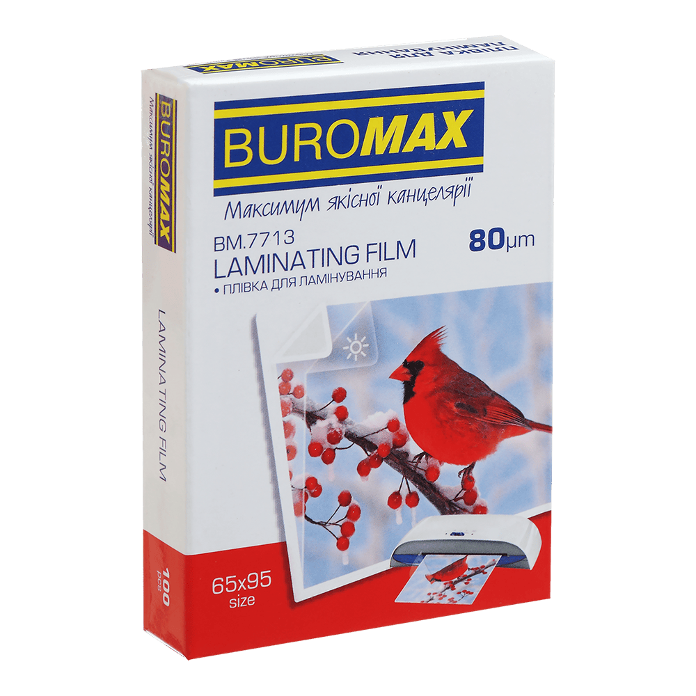 Плівка для ламінування 80мкм, 65x95мм, 100 шт. BM.7713