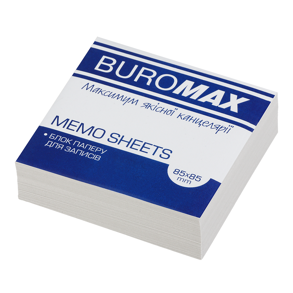 Блок для нотаток 85*85*25 мм, 300 арк., білий 50 г/м2, не скл., BM.2278