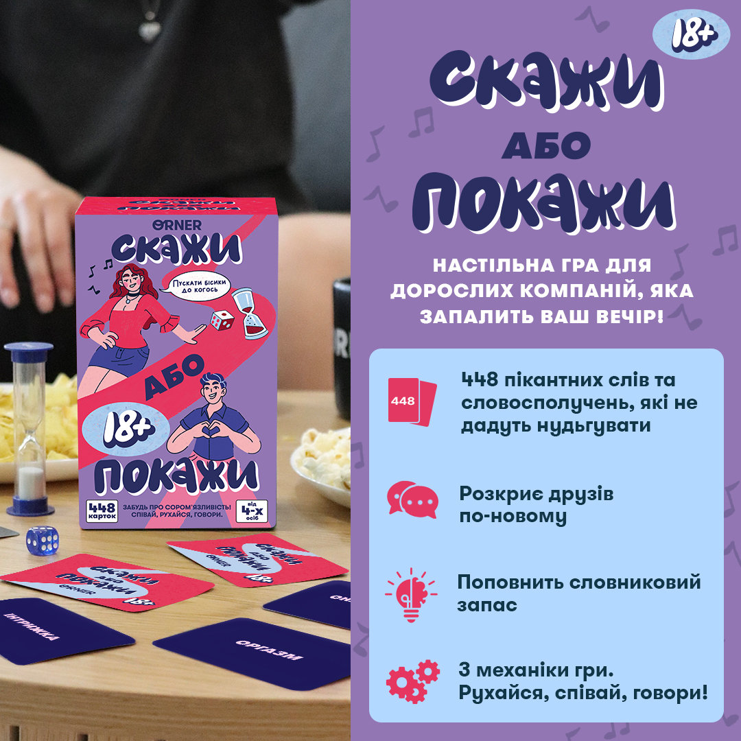 Гра для компанії "Скажи або покажи 18+", orner-3069 9