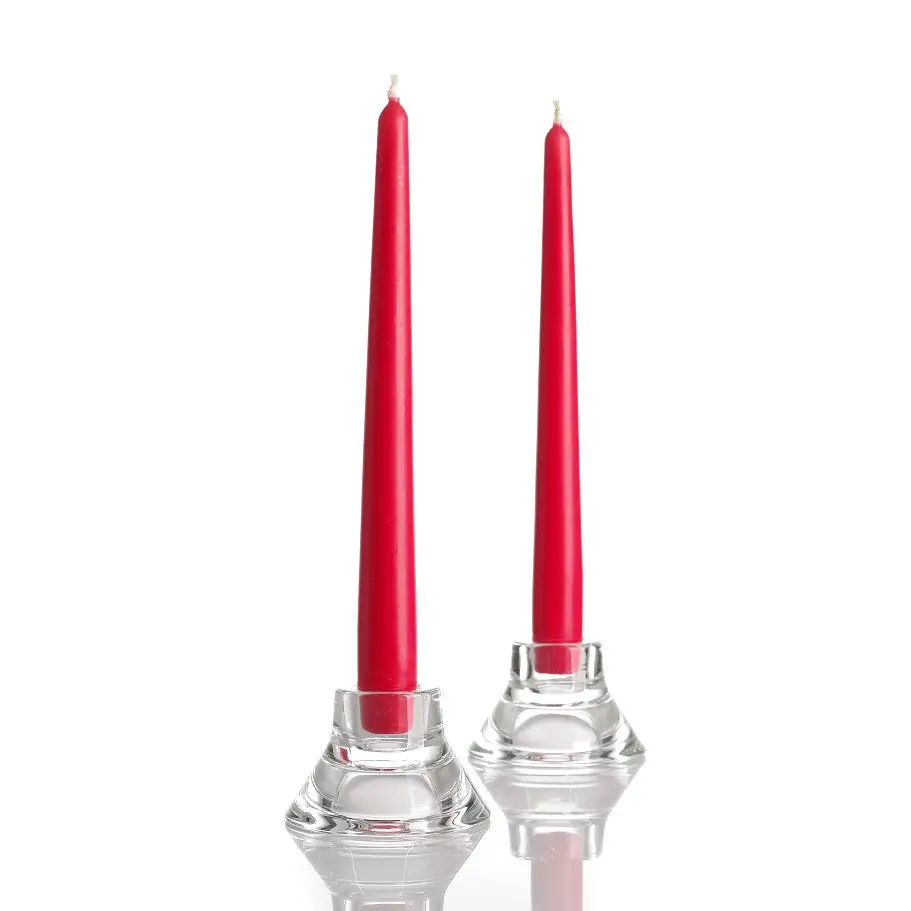 Свічка конічна червона металізована Bispol 24,5 см, 7 годин горіння, S30-230 3