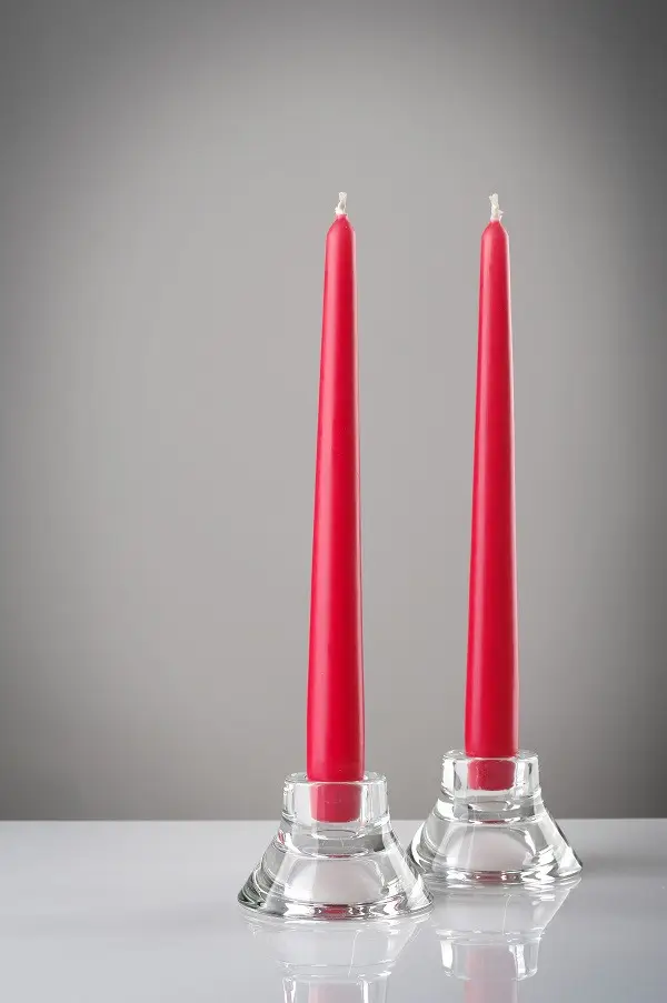 Свічка конічна червона металізована Bispol 24,5 см, 7 годин горіння, S30-230 4