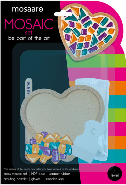 Набір для творчості "Набір скляної мозаїки "Серце", MA1007