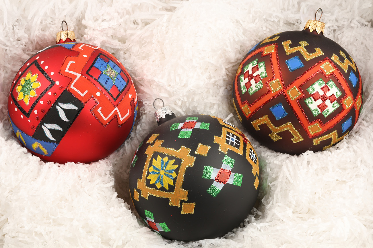 Набір куль високохудожніх "Гуцульщина" в упаковці 4