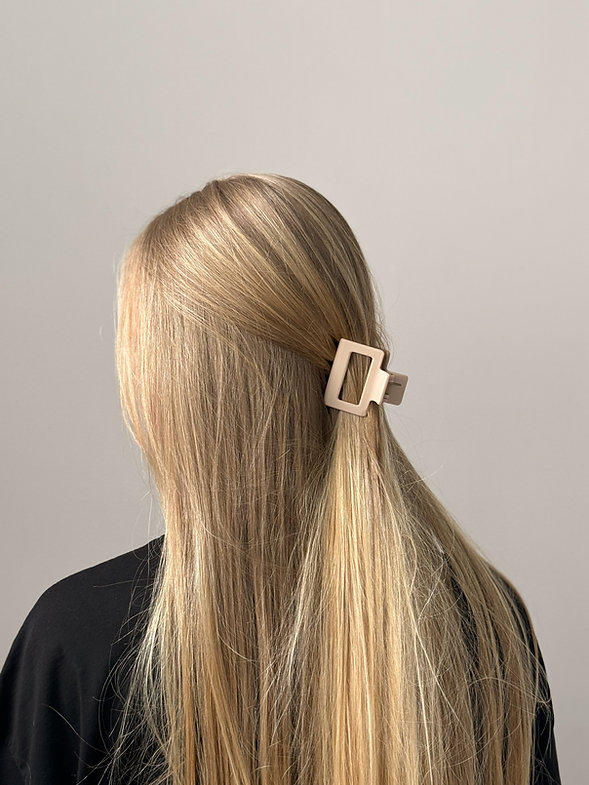 Краб для волос матовый бежевый (5 см), N016-17 3