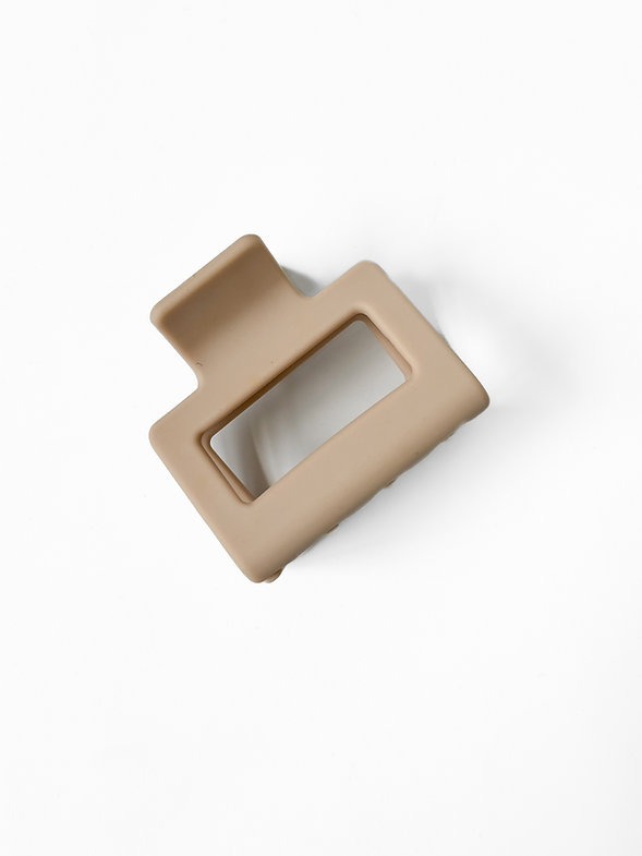 Краб для волос матовый бежевый (5 см), N016-17