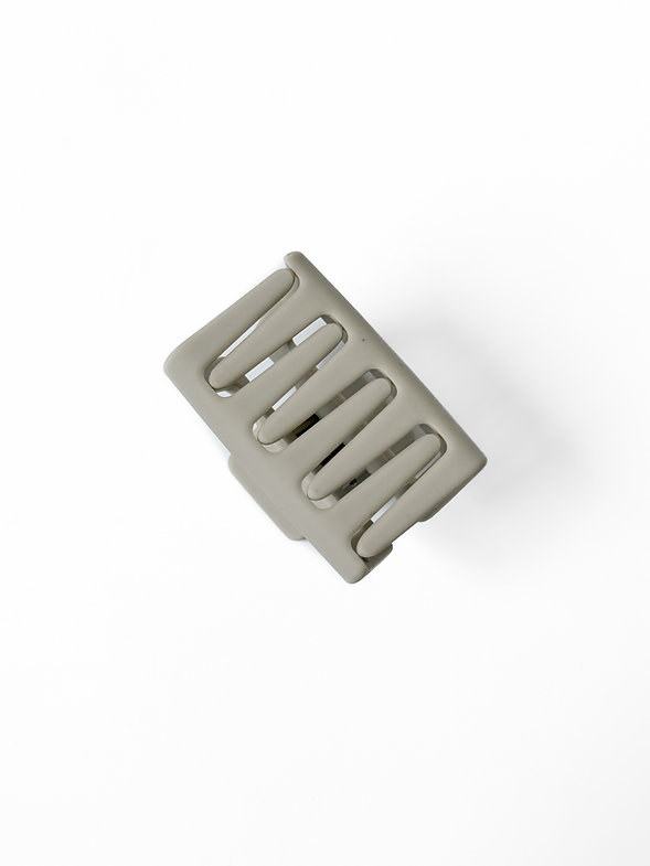 Краб для волос матовый светло-серый (5 см), N016-15. 2