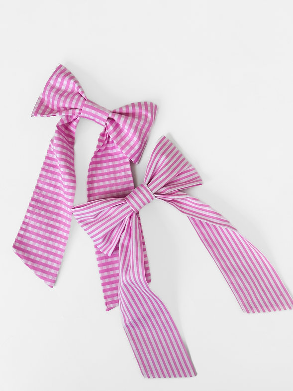 Бантик оксамитовий на зажимі зелений (набір із 2 шт), BAN50 4