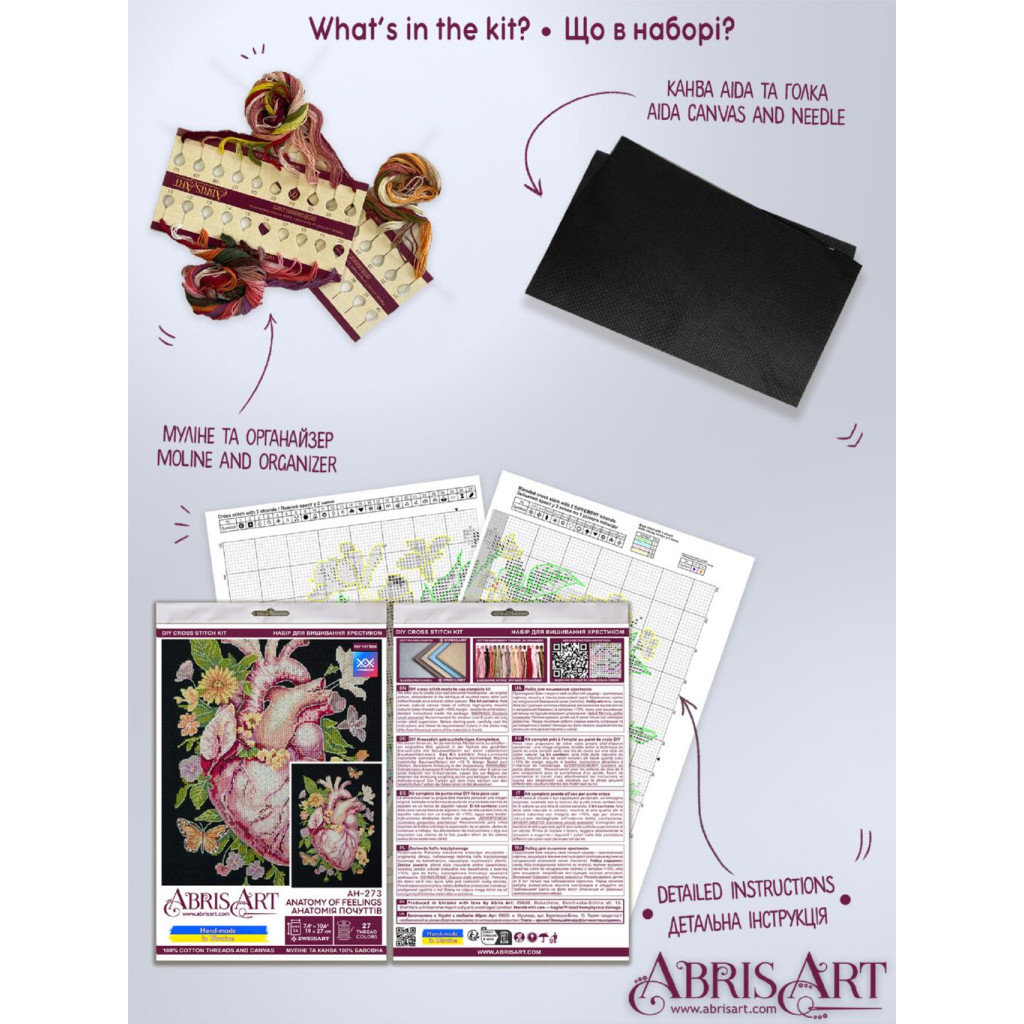 Набір для вишивання хрестиком "Анатомія почуттів", AH-273 4