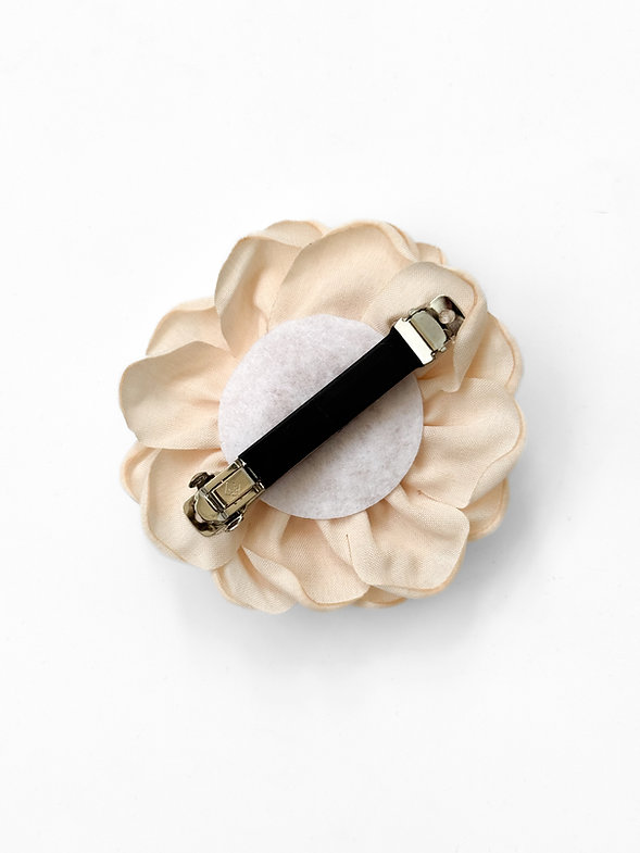 Заколка автомат пион молочная, kvit02 1