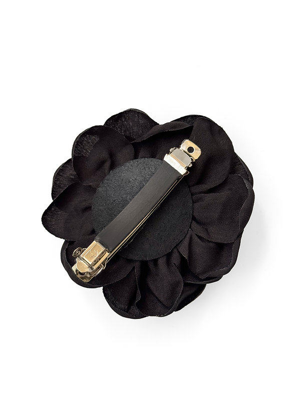 Заколка автомат пион черная, kvit01 1