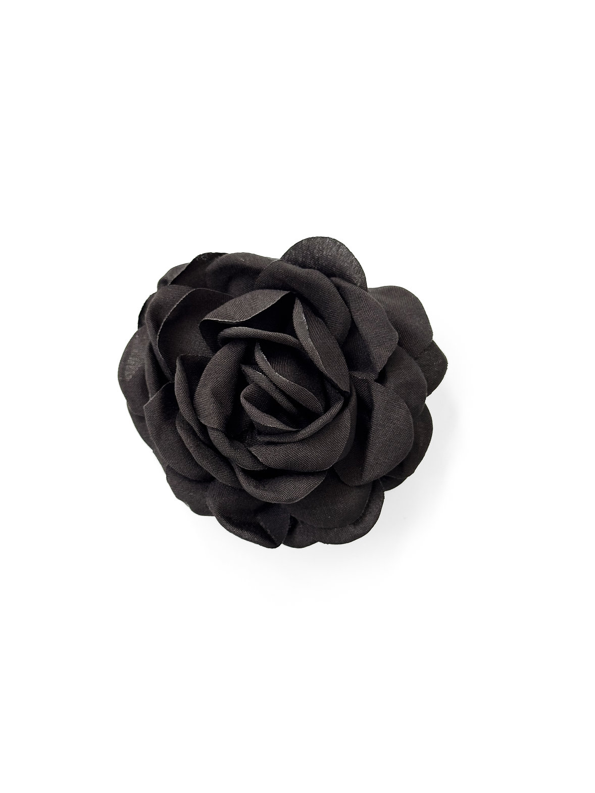 Заколка автомат пион черная, kvit01