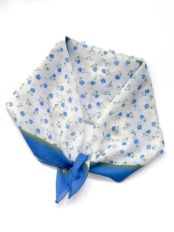 Косынка голубые маки, EW6-3