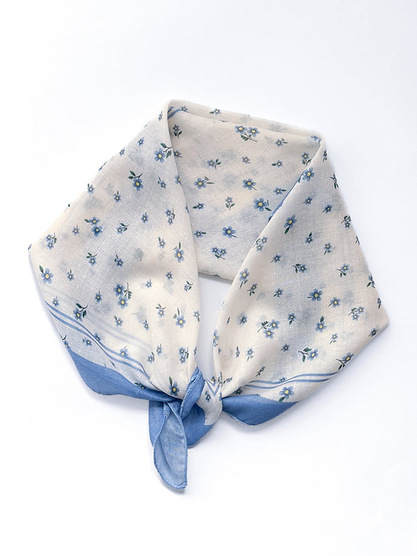 Косынка голубые ромашки, EW6-2