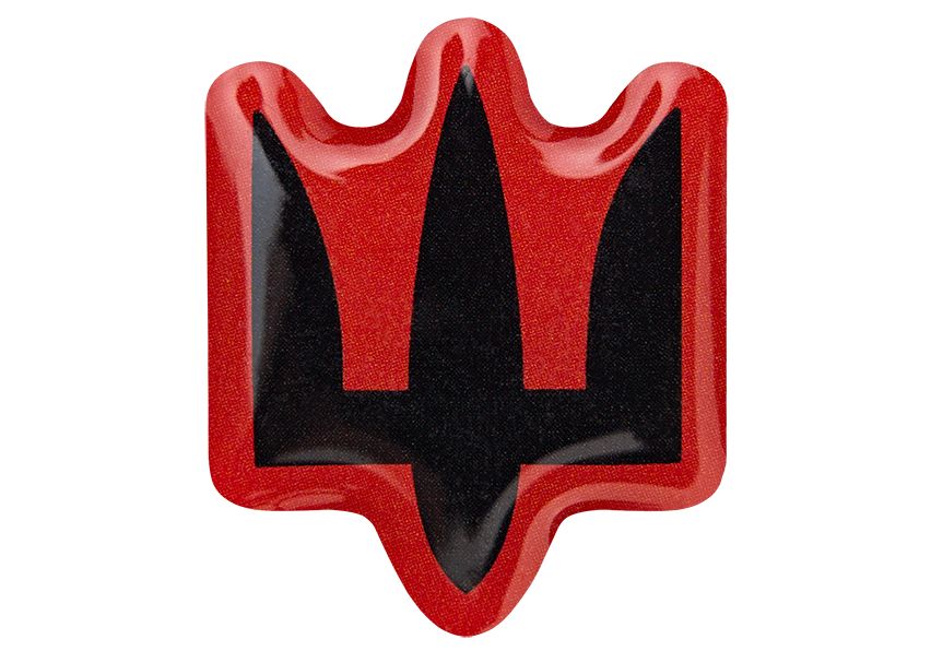 3D стікер "Герб чорно-червоний"