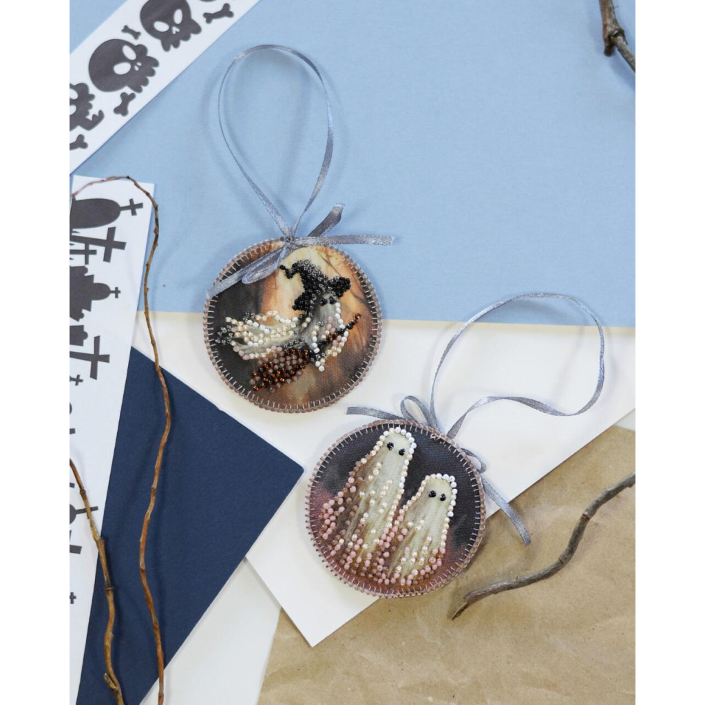 Набір для вишивання бісером інтер`єрної прикраси на натуральному художньому холсті "Бу!", ABT-042