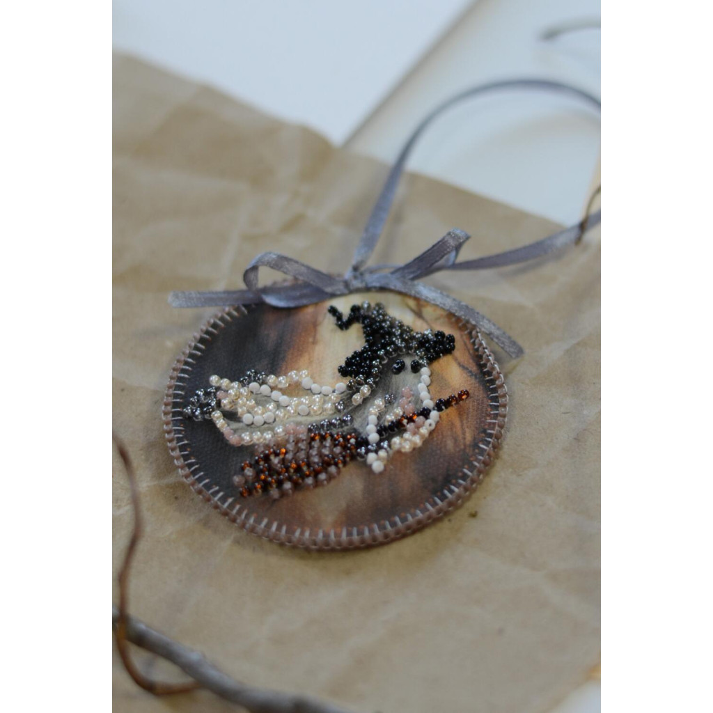 Набір для вишивання бісером інтер`єрної прикраси на натуральному художньому холсті "Бу!", ABT-042 1