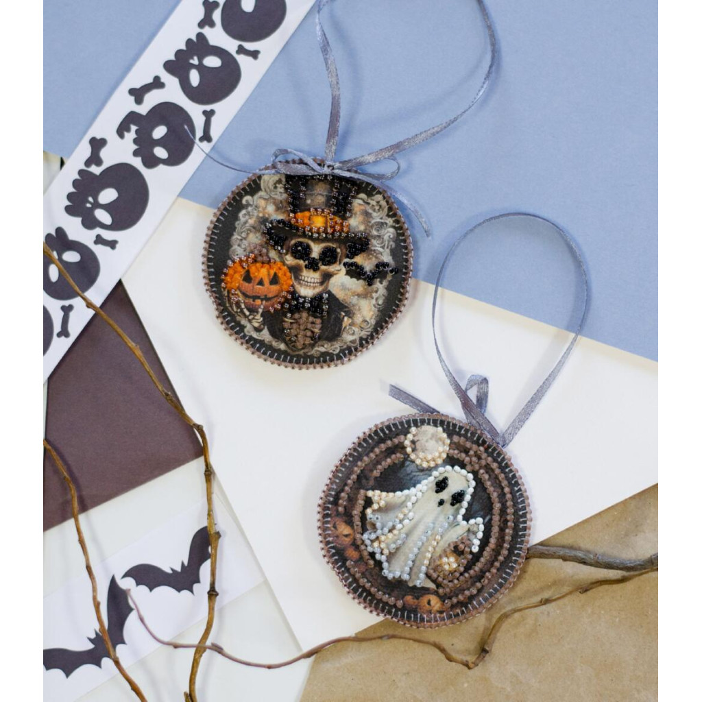 Набір для вишивання бісером інтер`єрної прикраси на натуральному художньому холсті "Нічні жахіття", ABT-041