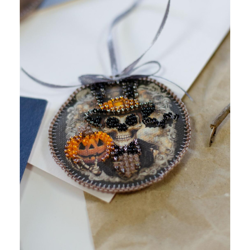 Набір для вишивання бісером інтер`єрної прикраси на натуральному художньому холсті "Нічні жахіття", ABT-041 1