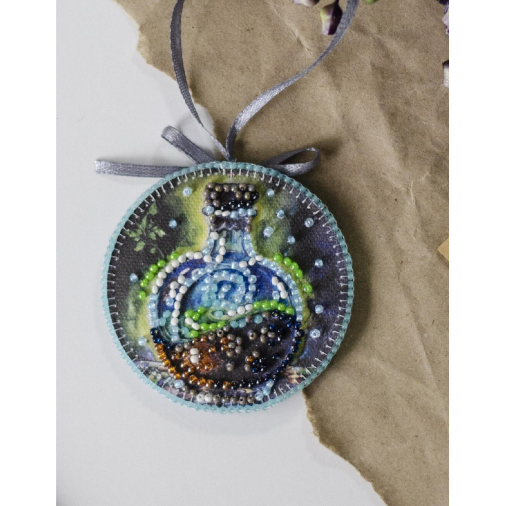 Набір для вишивання бісером інтер`єрної прикраси на натуральному художньому холсті "Чаклунське зілля", ABT-043 2