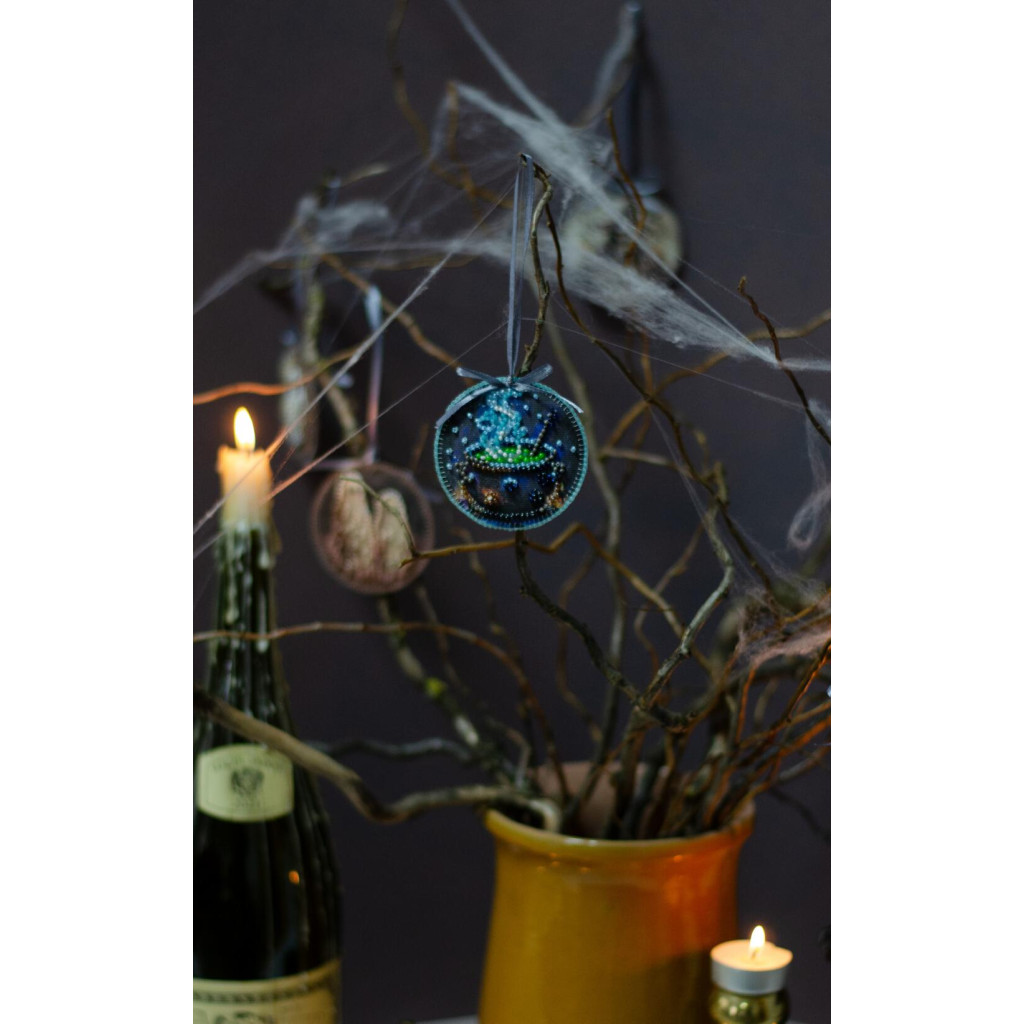 Набір для вишивання бісером інтер`єрної прикраси на натуральному художньому холсті "Чаклунське зілля", ABT-043 5