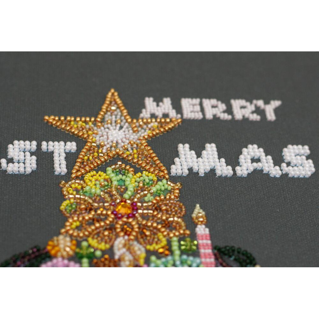 Набір для вишивання бісером на натуральному художньому холсті "Золоті вогники", AB-787 1