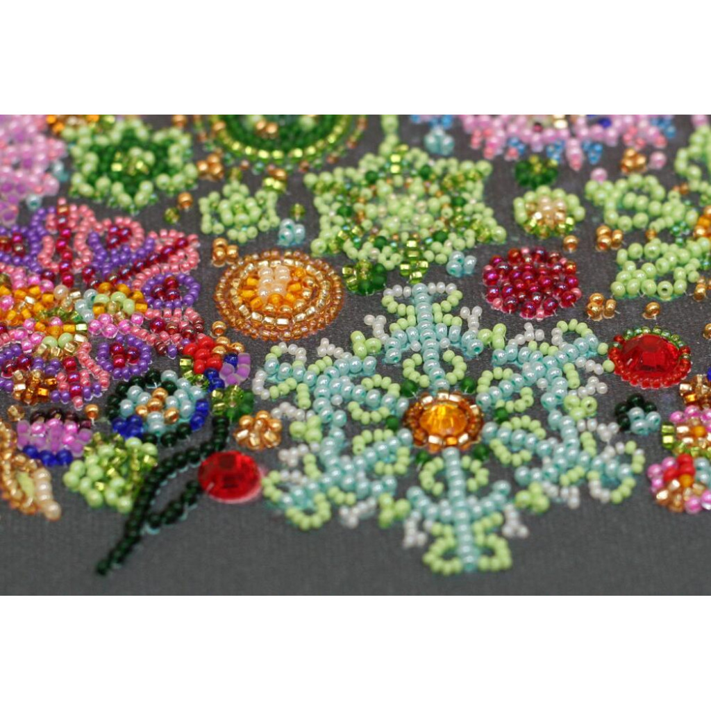 Набір для вишивання бісером на натуральному художньому холсті "Золоті вогники", AB-787 3