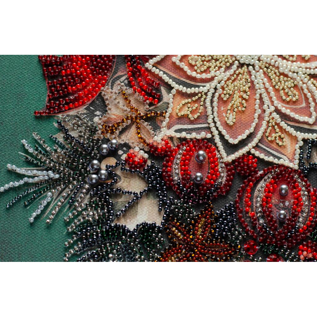 Набір для вишивання бісером на натуральному художньому холсті "Смак Різдва", AB-915 3