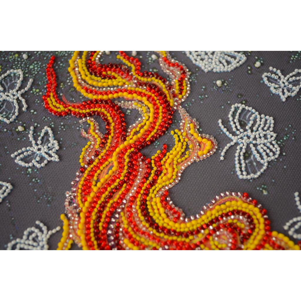 Набір для вишивання бісером на натуральному художньому холсті "Танок біля полум`я", AB-910 1