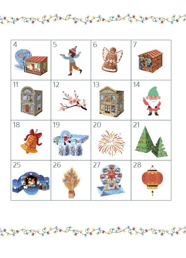 Книга "Адвент із саморобками та завданнями (6–8 років)" (у) (3825) 3