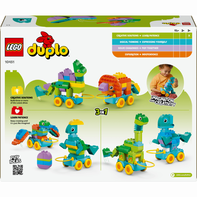 Конструктор Lego Duplo "Динозавры на колесах 3в1", 10451 2