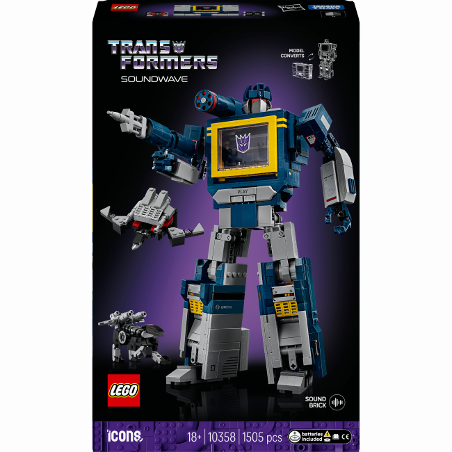 Конструктор Lego Icons "Transformers Саундвейв", 10358