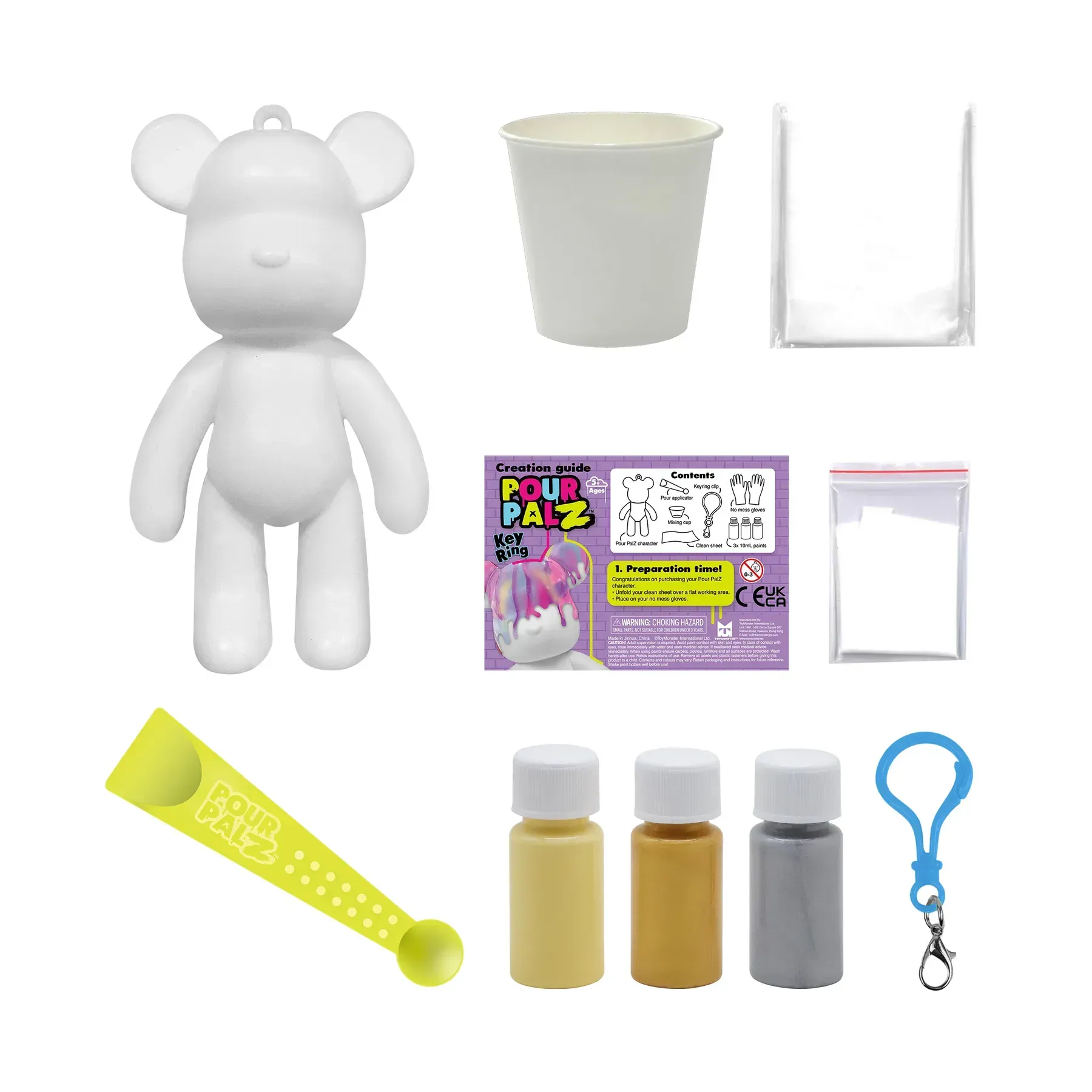 Набір для творчості Pour Palz Флюїд Арт - Брелок-Ведмедик S2, GS-G66341 6