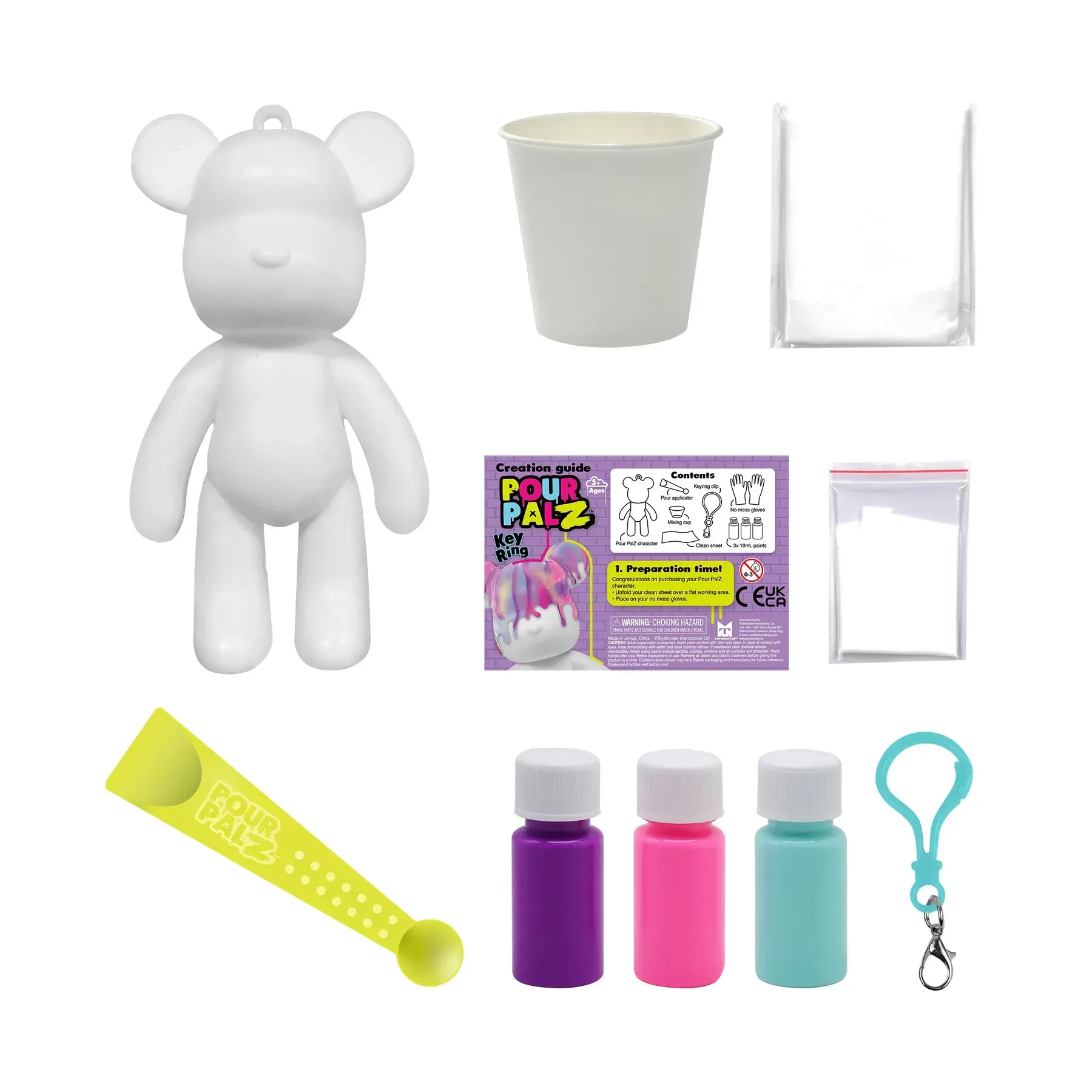 Набір для творчості Pour Palz Флюїд Арт - Брелок-Ведмедик S2, GS-G66341 18