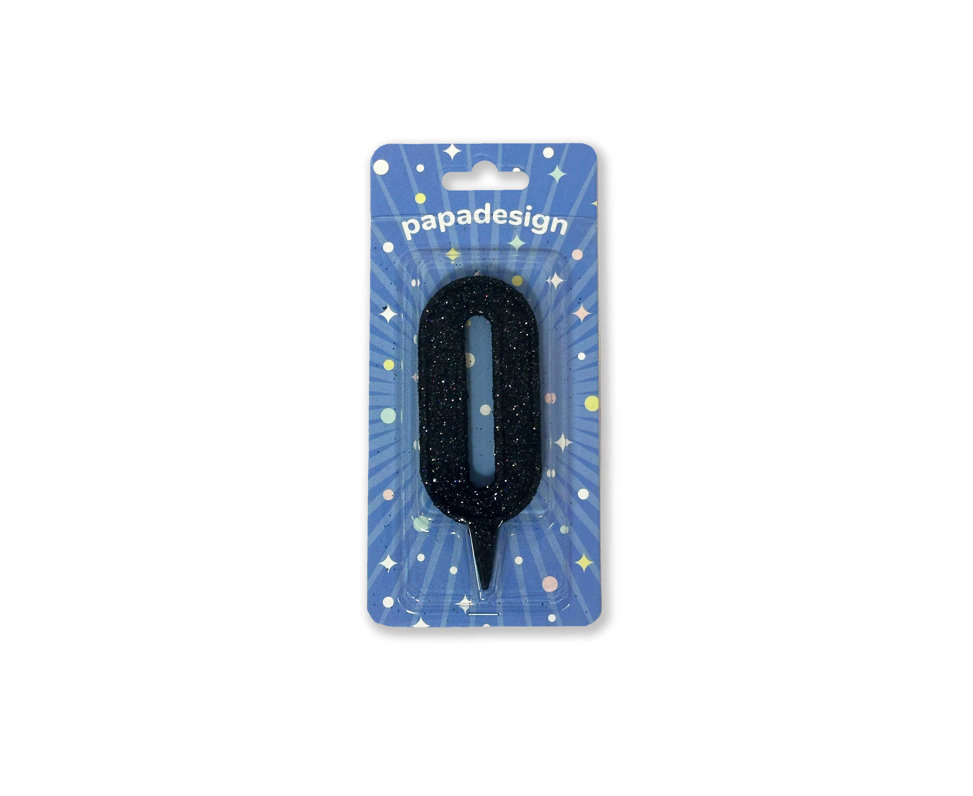 Свічка-цифра "0" чорна, PCC7000